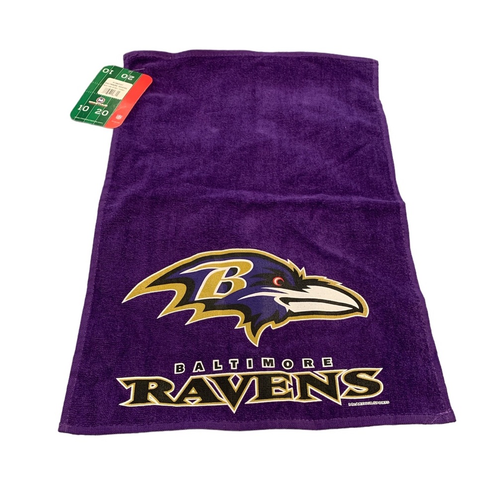 NFL Baltimore Ravens Sports Fan Towel Purple 15" by 25" NWT